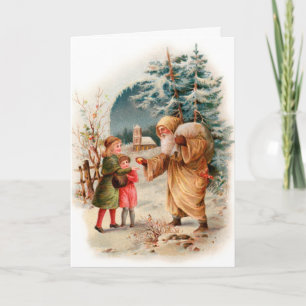Santa Christmas Kaart - Old Fashion Santa