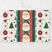 Santa Christmas Labels Sparkling Wijnetiket (Enkel label)