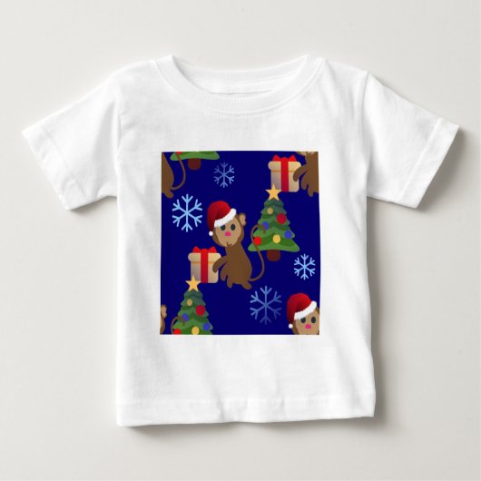 santa christmas monkey emoji (Voorkant)