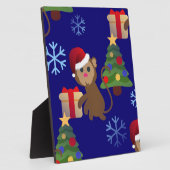 santa christmas monkey emoji fotoplaat (Zijkant)