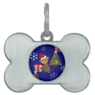 santa christmas monkey emoji huisdieren naamplaatje