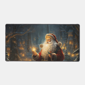 Santa Christmas Night Snowy Forest Bureaumat