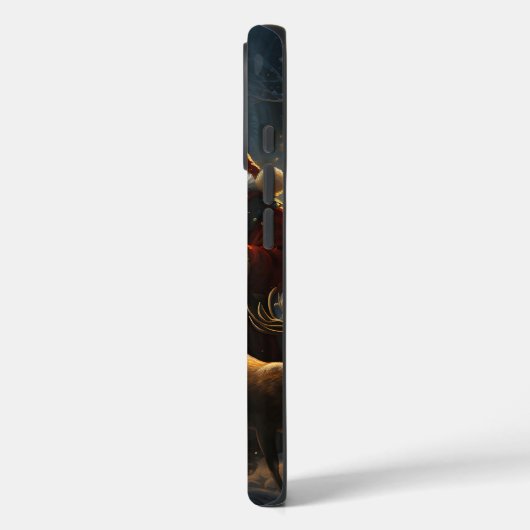 Santa Christmas Night Snowy Forest Case-Mate iPhone Case (Achterkant / Links)