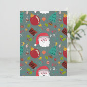 Santa Christmas Party Invitation Kaart (Staand voorkant)