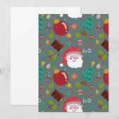 Santa Christmas Party Invitation Kaart (Voorkant / Achterkant)