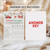 Santa Christmas Scattegories Game Feestdagenkaart