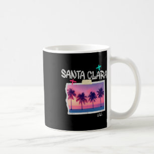 Santa Clara Californië Retro Surfer Vintage Strand Koffiemok