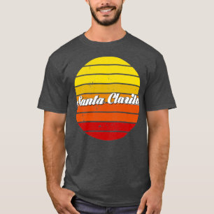 Santa Clarita City California Retro Sunset T-shirt