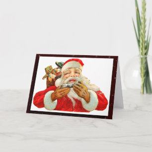 Santa Claus Afbeelding Wenskaart Feestdagen Kaart