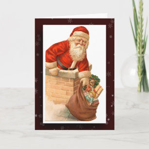 Santa Claus Afbeelding Wenskaart Feestdagen Kaart