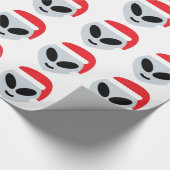 santa claus alien emoji cadeaupapier (Hoek)