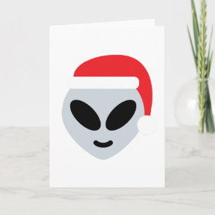 santa claus alien emoji feestdagen kaart