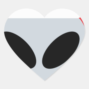 santa claus alien emoji hart sticker