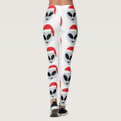 santa claus alien emoji leggings (Dos)