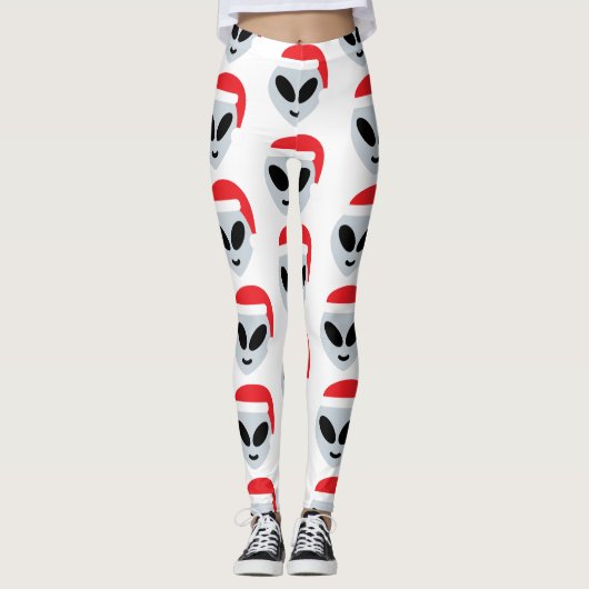 santa claus alien emoji leggings (Devant)