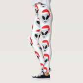 santa claus alien emoji leggings (Gauche)