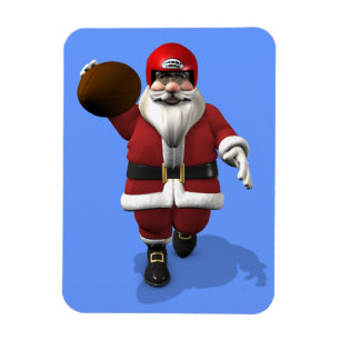 Santa Claus American Football Player Magneet