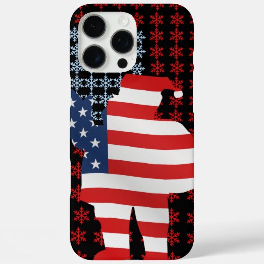 Santa Claus Amerikaanse vlag Case-Mate iPhone Case (Achterkant)
