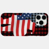 Santa Claus Amerikaanse vlag Case-Mate iPhone Case (Achterkant (horizontaal))