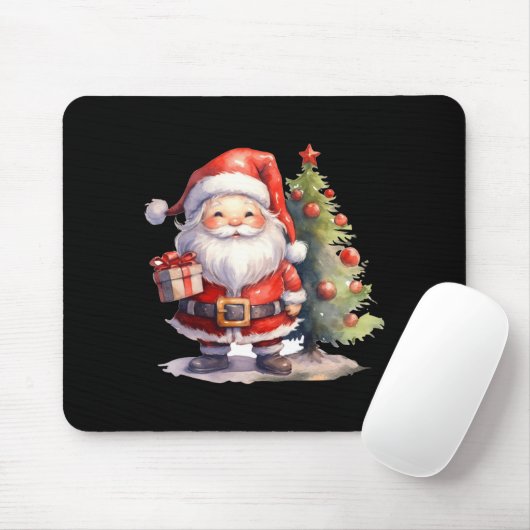 Santa Claus And Christmas Tree  Muismat (Met muis)