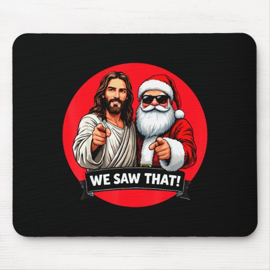 Santa Claus And Jesus Christ I Saw That Funny Chri Muismat (Voorkant)