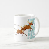 Santa Claus and Reindeer Christmas Mug Koffiemok (Voorkant rechts)