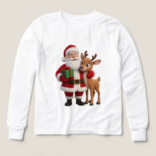 Santa Claus and Rudolph Cartoon (Motif recto)