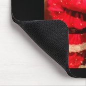 Santa Claus And Snowman In Snowfall Muismat (Hoek)