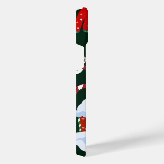 Santa Claus and the Snowman | Dark Tree Background (Côté droit)