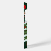 Santa Claus and the Snowman | Dark Tree Background (Côté gauche)