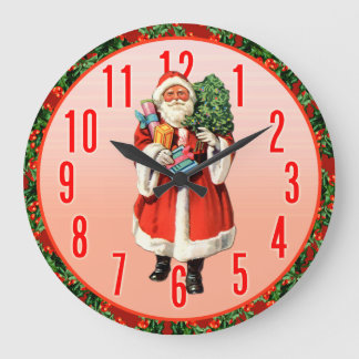Santa Claus Art Wall Clock Grote Klok