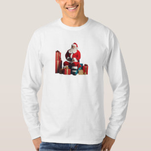 Santa Claus avec cadeaux T-shirt à manches longues