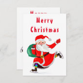 Santa Claus avec carte cadeau de Noël (Devant / Derrière)