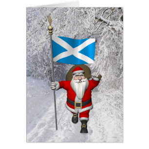 Santa Claus Avec L'Enseigne De L'Ecosse