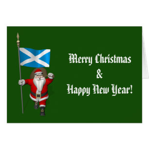 Santa Claus Avec L'Enseigne De L'Ecosse