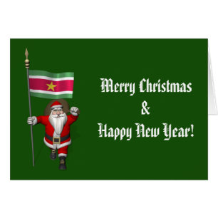 Santa Claus Avec L'Ensigne Du Surinam
