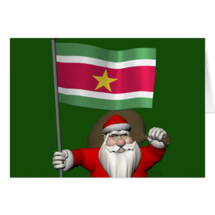 Santa Claus Avec L'Ensigne Du Surinam