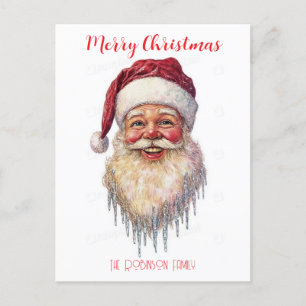 Santa Claus baardkunst illustratie. Feestdagenkaart
