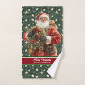 Santa Claus Badhanddoeken in Trendy Waterverf Bad Handdoek (Handdoek)