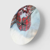 Santa Claus Bag in sneeuw Ronde Klok (Hoek)