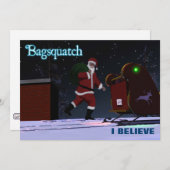 Santa Claus - Bagsquatch Carte de vacances (Devant / Derrière)