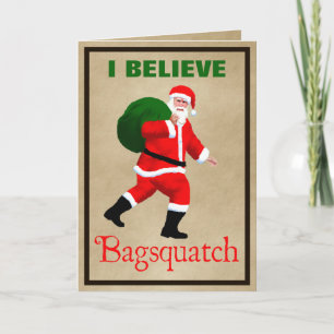 Santa Claus - Bagsquatch Feestdagen Kaart