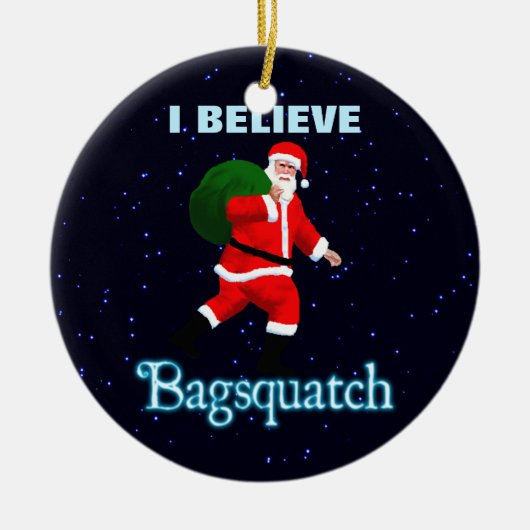 Santa Claus - Bagsquatch Keramisch Ornament (Voorkant)