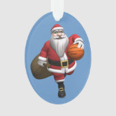 Santa Claus Basketball Player Ornament (voorkant)