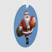 Santa Claus Basketball Player Ornament (voorkant)