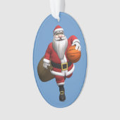 Santa Claus Basketball Player Ornament (voorkant)
