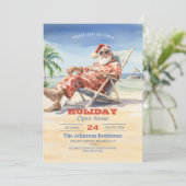 Santa Claus Beach Waterverf Kaart (Staand voorkant)