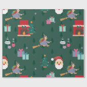 santa claus befana cadeaupapier (Vlak)