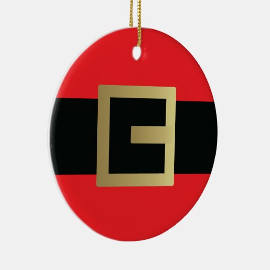 Santa Claus Belt Christmas Keramisch Ornament (Rechts)