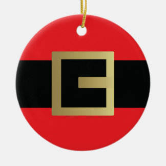 Santa Claus Belt Christmas  Keramisch Ornament